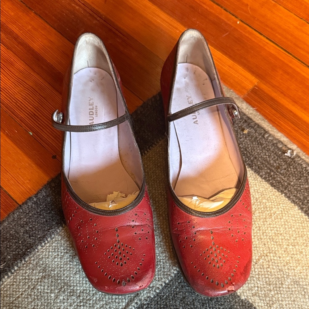 Audley of London Red Mary Jane Women's Shoes